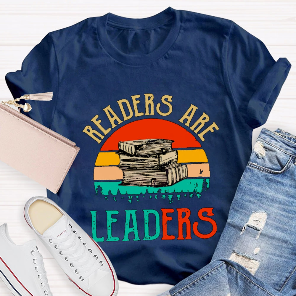 Readers Are Leader Vintage Book Printed T-Shirt