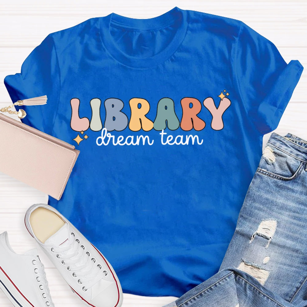 Library Dream Team Color Fonts T-shirt