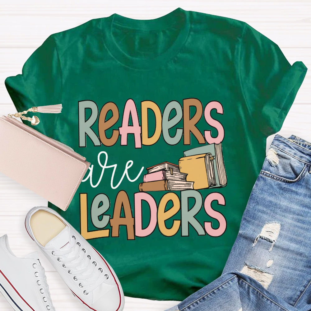 Readers Are Leaders Read More Books T-shirt
