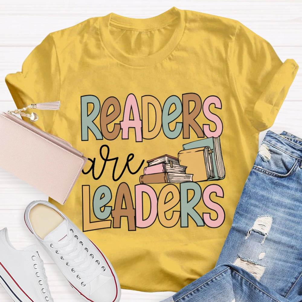 Readers Are Leaders Read More Books T-shirt