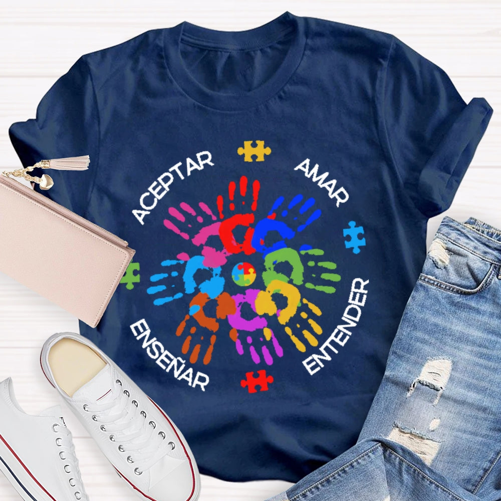 Amar EnseñAr Aceptar Entender T-shirt