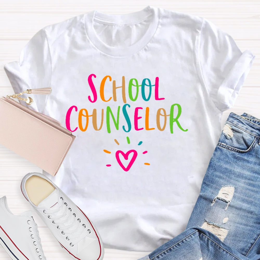 School Counselor Funny Letters T-shirt