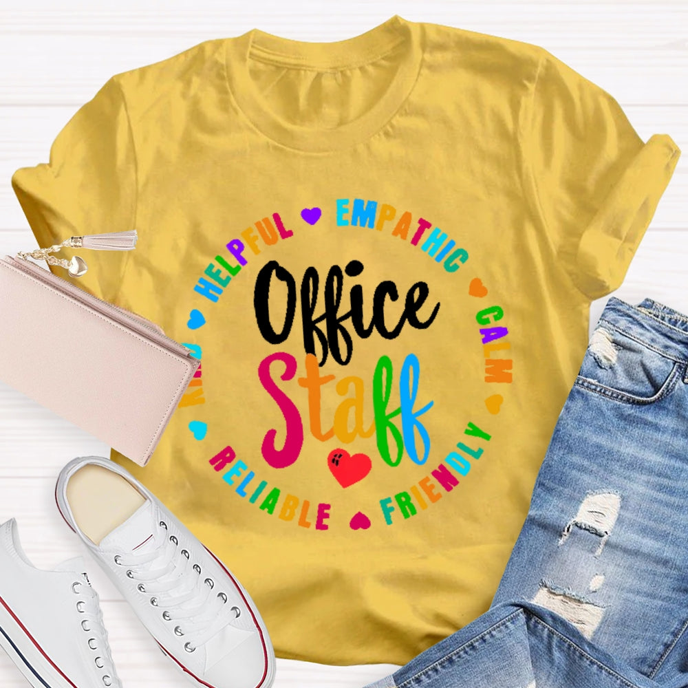 Office Staff Funny Letters T-shirt