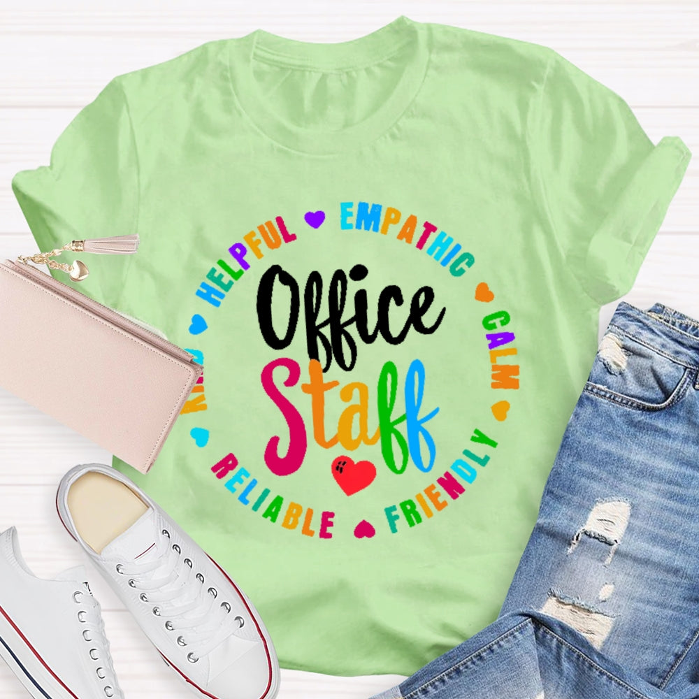 Office Staff Funny Letters T-shirt