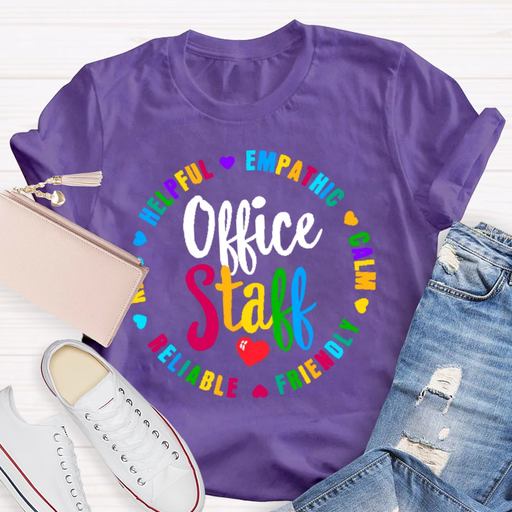 Office Staff Funny Letters T-shirt