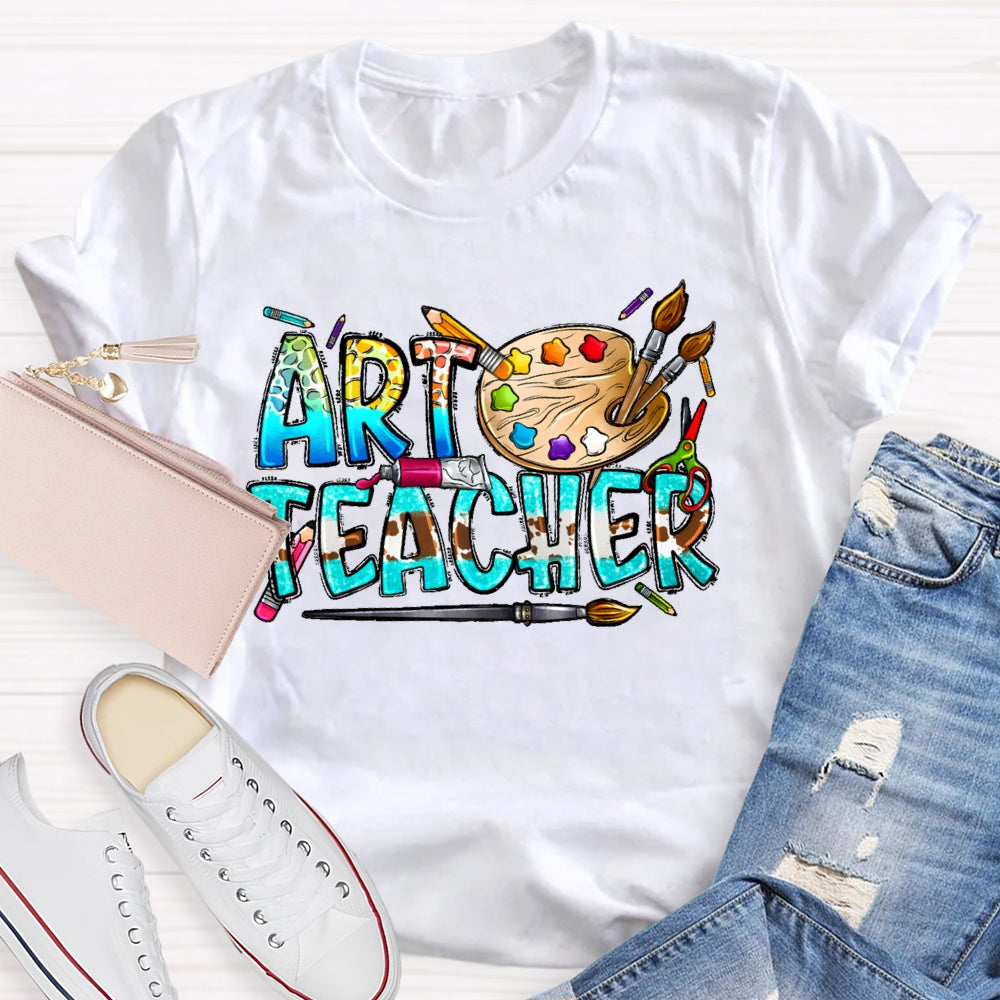 Art Teacher Funny Letters T-shirt
