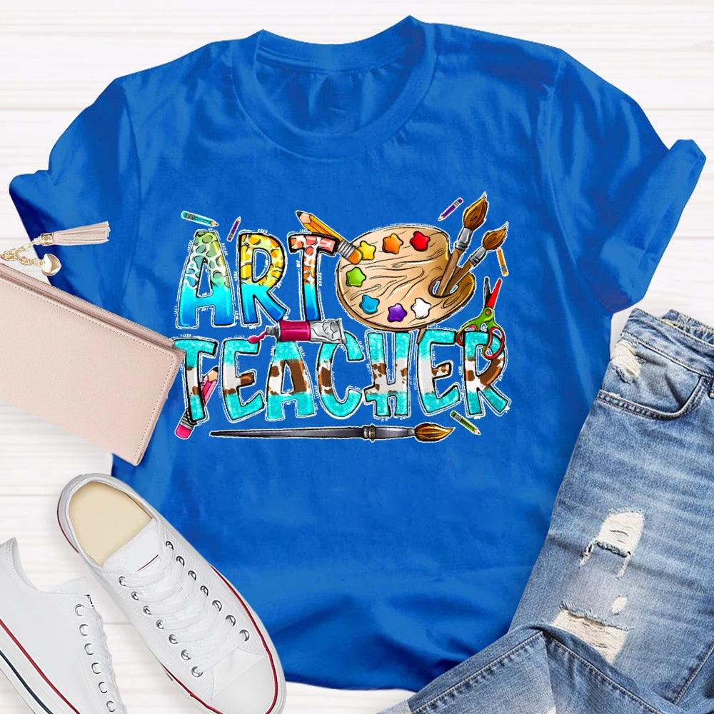Art Teacher Funny Letters T-shirt