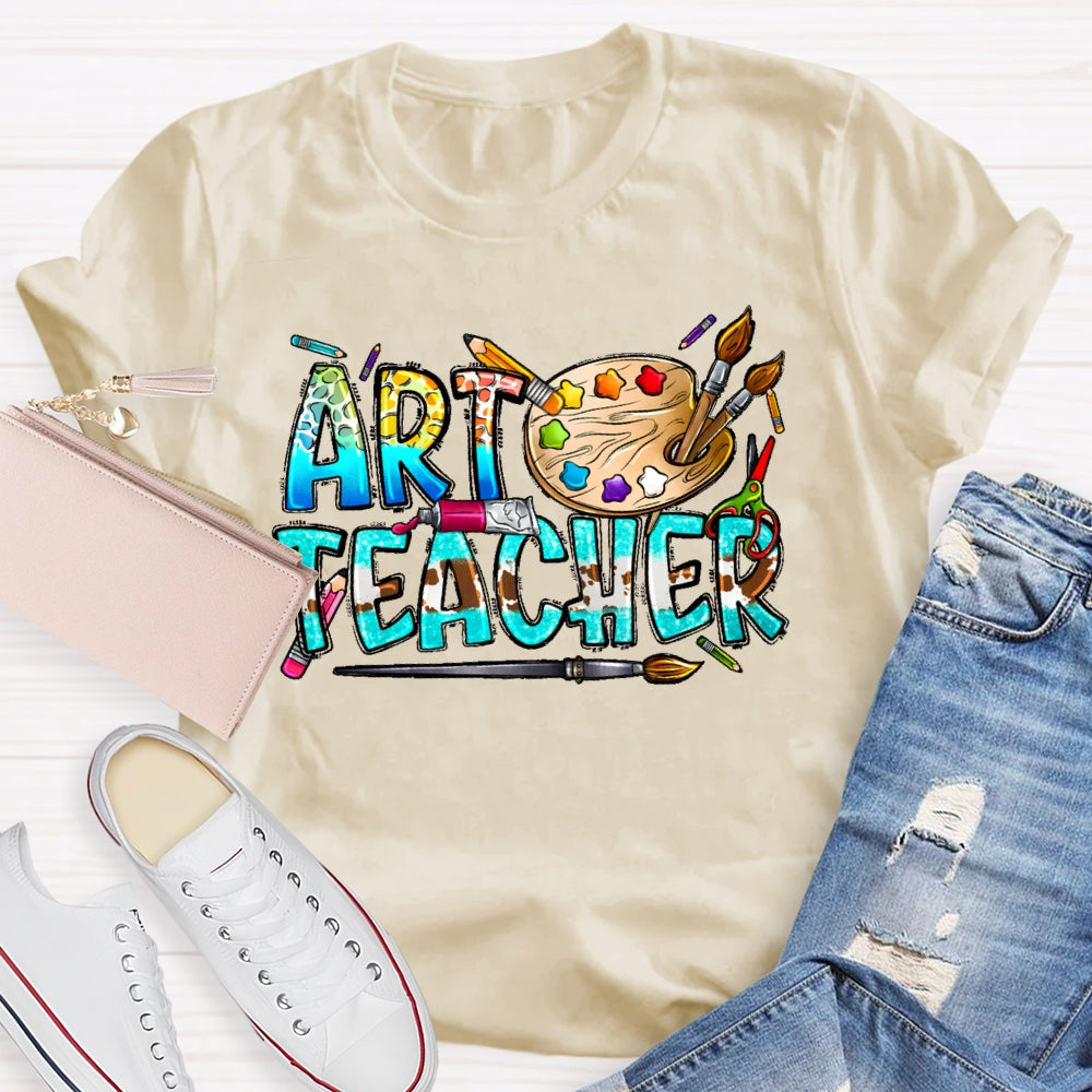 Art Teacher Funny Letters T-shirt