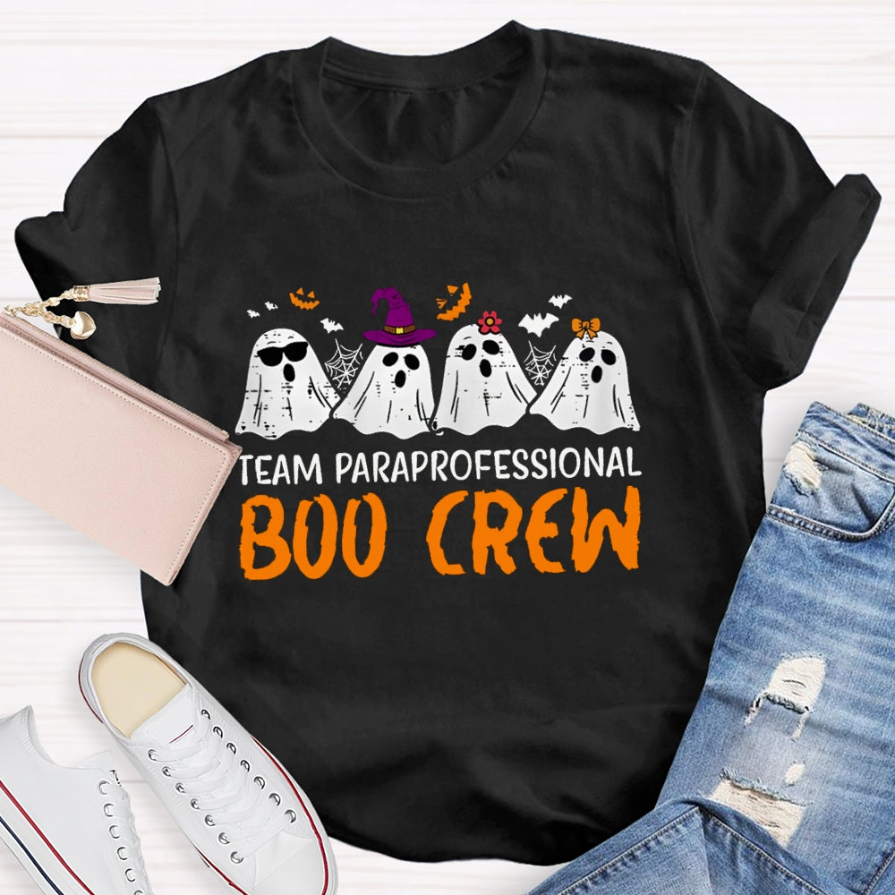 Team Paraprofessional Boo Crew Funny Halloween T-shirt