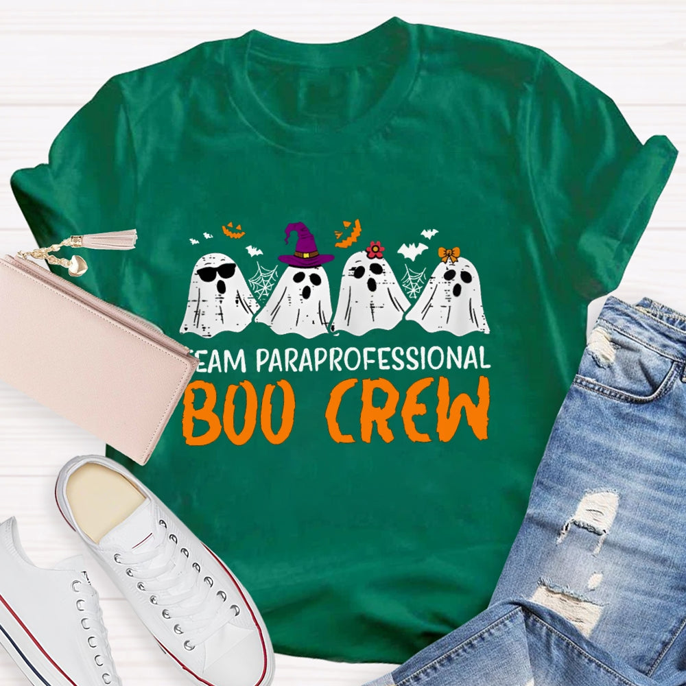 Team Paraprofessional Boo Crew Funny Halloween T-shirt