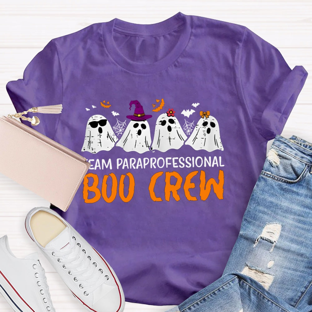Team Paraprofessional Boo Crew Funny Halloween T-shirt