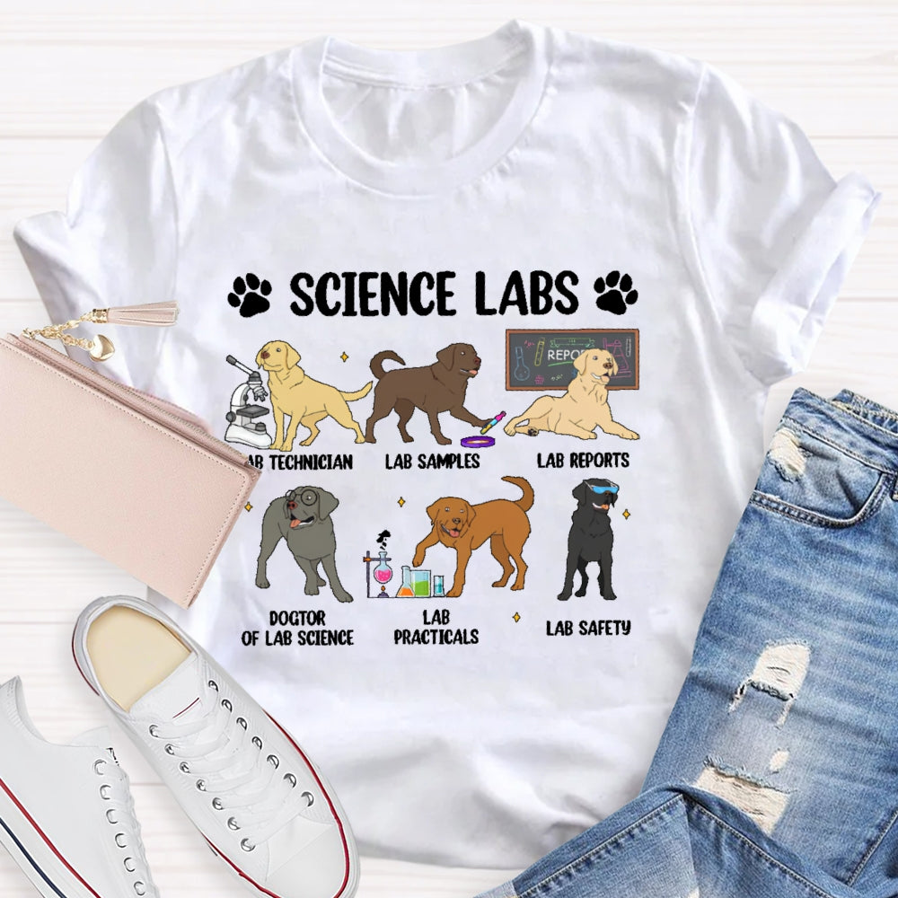 Science Labs Funny Dogs T-shirt