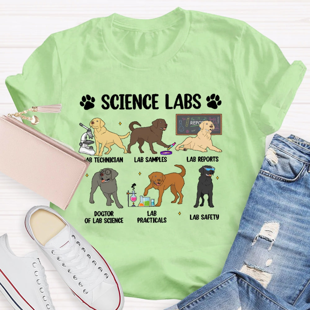 Science Labs Funny Dogs T-shirt