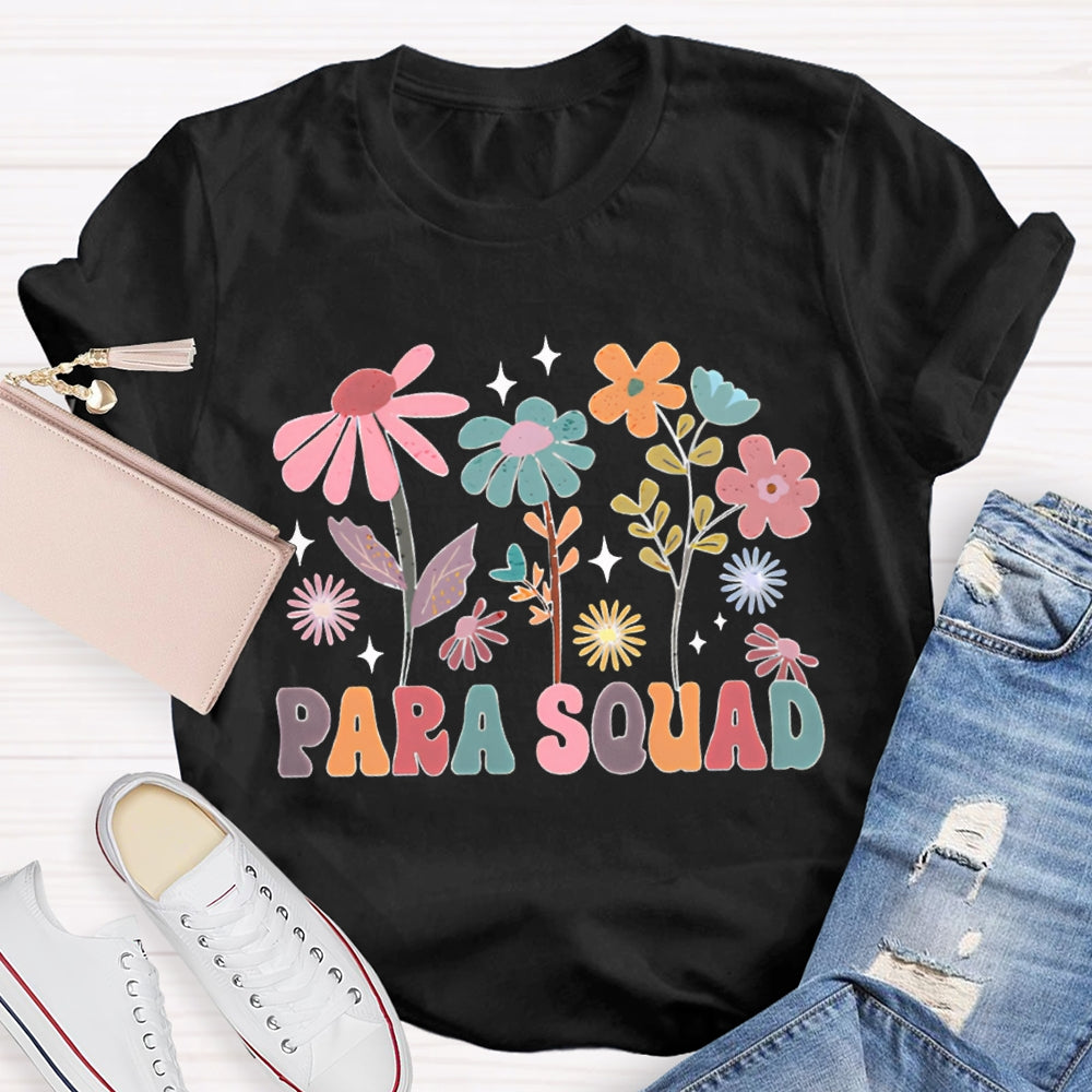 Para Squad Colorful Flowers T-shirt