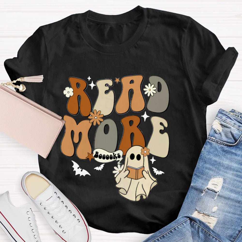 Read More Books Cute Ghost Reading A Book T-shirt