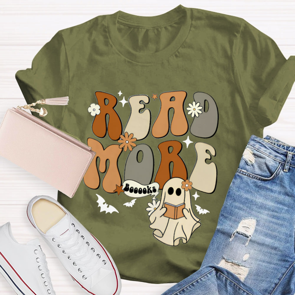 Read More Books Cute Ghost Reading A Book T-shirt