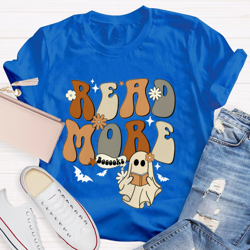 Read More Books Cute Ghost Reading A Book T-shirt