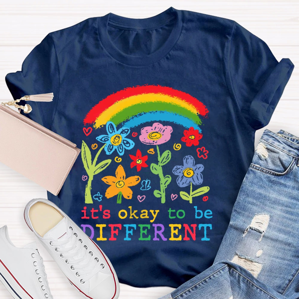 It's Ok To Be Different Colorful Patterns T-shirt