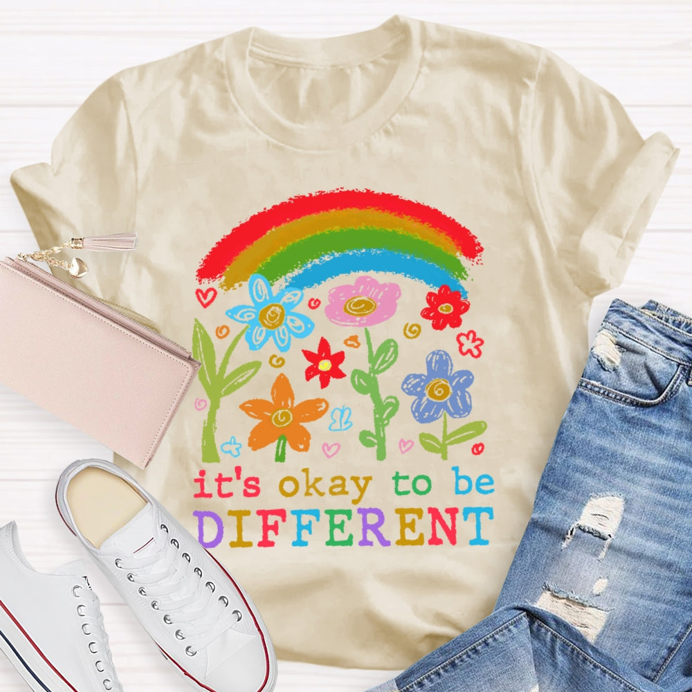 It's Ok To Be Different Colorful Patterns T-shirt