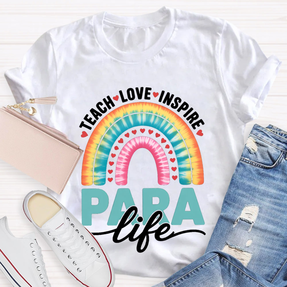 Teach Love Inspire Para Life Blending Curve T-shirt