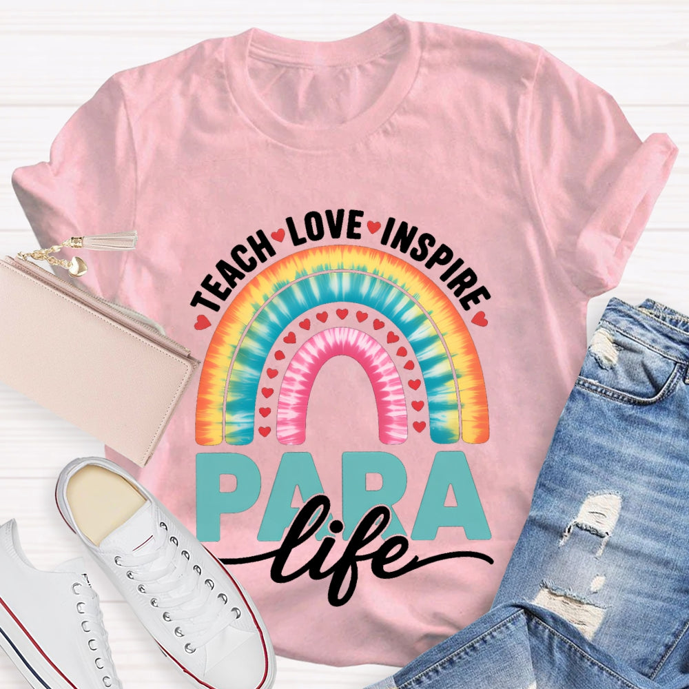 Teach Love Inspire Para Life Blending Curve T-shirt