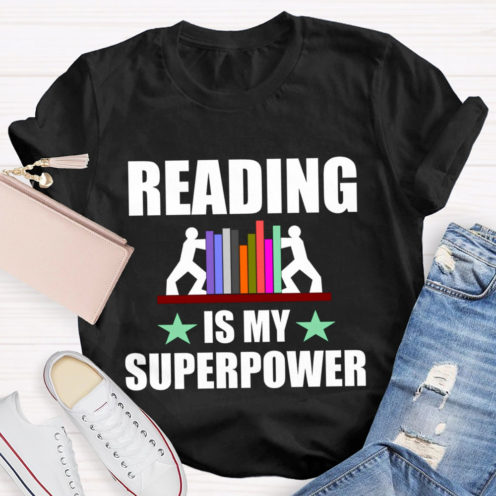 Readig Is My Superpower Coloring Books T-shirt