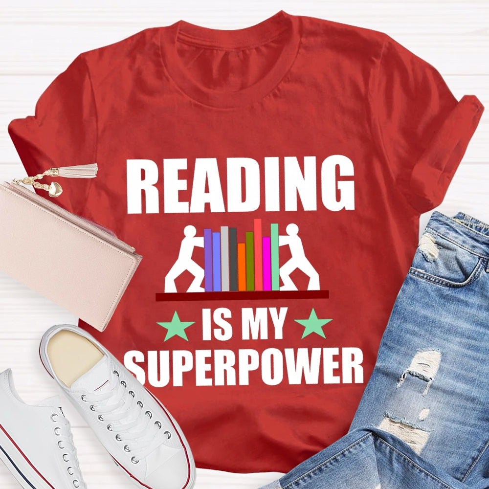 Readig Is My Superpower Coloring Books T-shirt