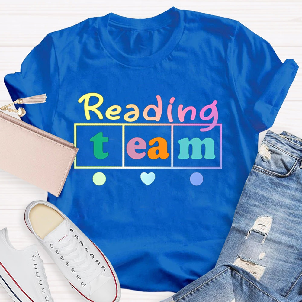Reading Team Fall In Love With Reading Colorful Fonts T-shirt