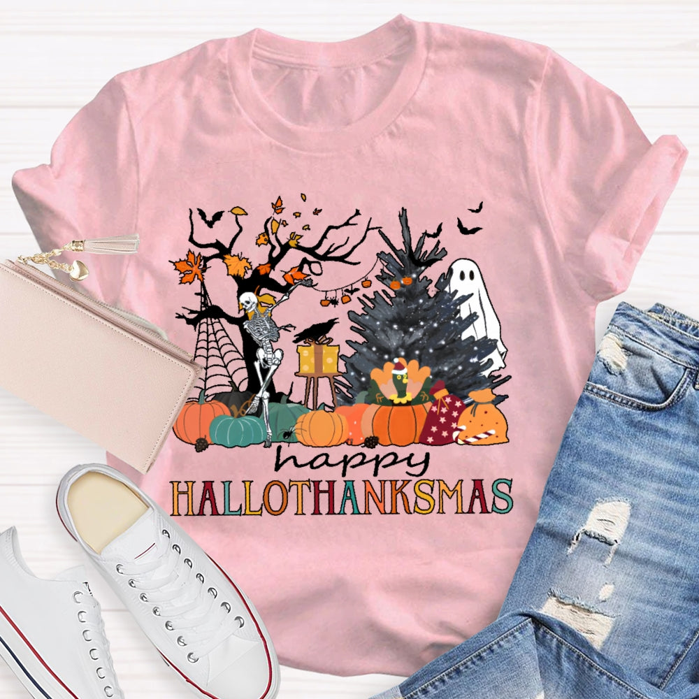 Happy Hallothanksmas  Ghost T-shirt