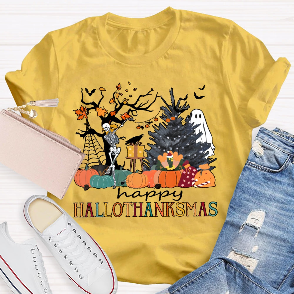 Happy Hallothanksmas  Ghost T-shirt