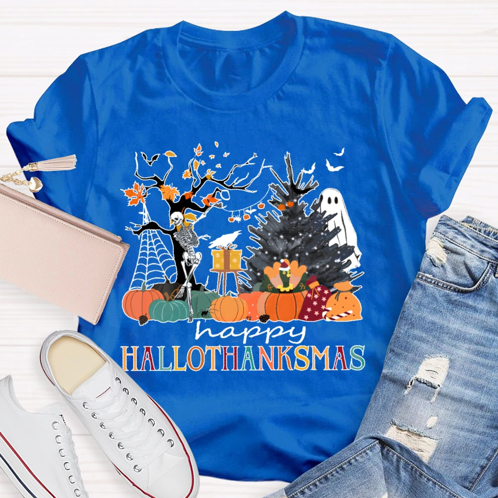 Happy Hallothanksmas  Ghost T-shirt