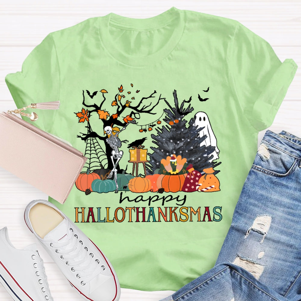 Happy Hallothanksmas  Ghost T-shirt
