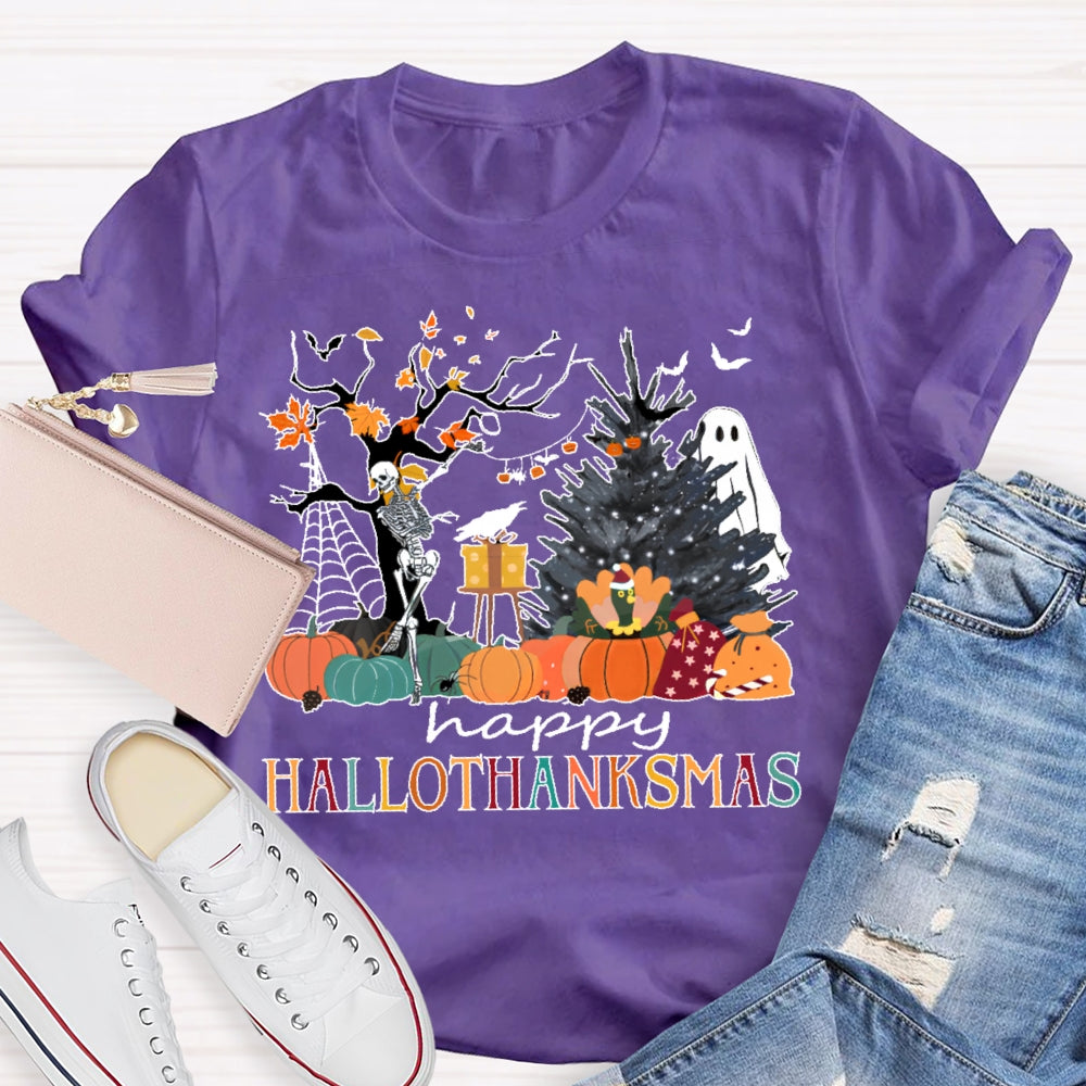 Happy Hallothanksmas  Ghost T-shirt