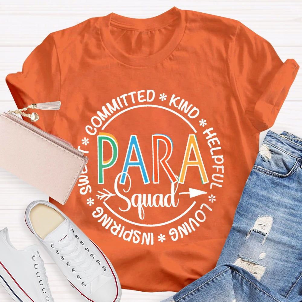 Para Squad Shirt Paraprofessional Educator T-shirt