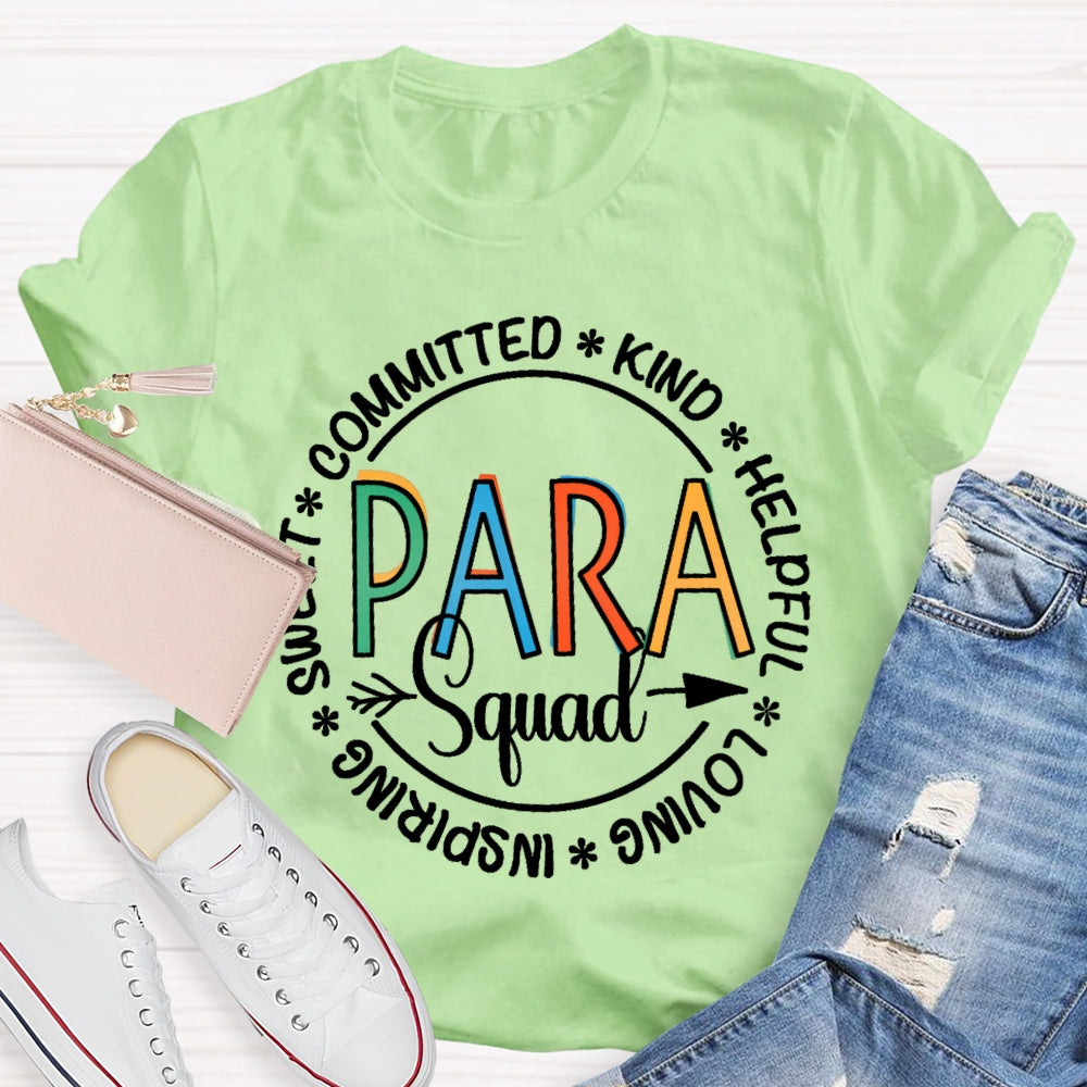 Para Squad Shirt Paraprofessional Educator T-shirt
