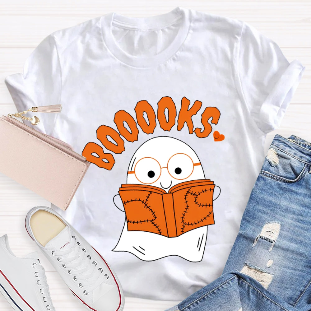 Little Ghost Reading Booooks T-Shirt