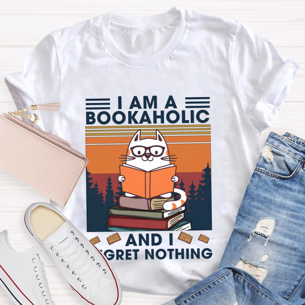 I Am A Books A Holic And I Regret Nothing T-shirt