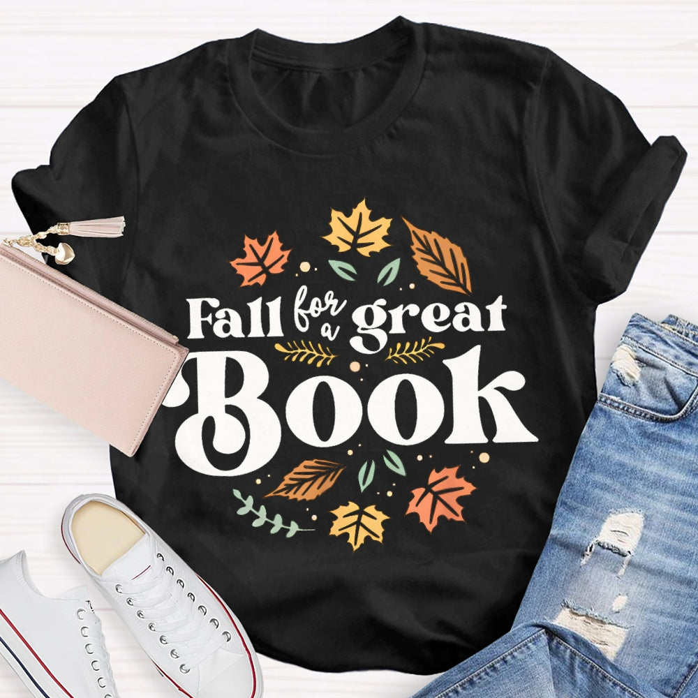 Fall For A Great Book Colorful Leaves T-shirt