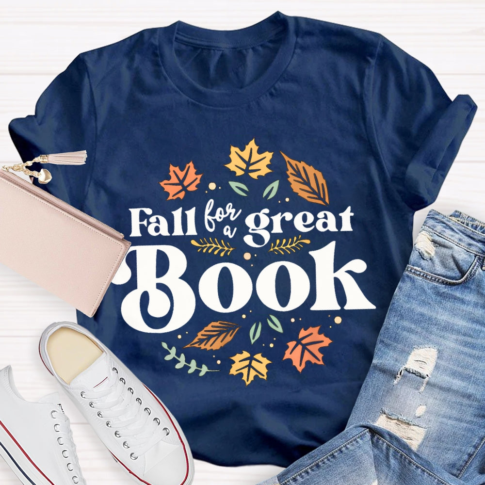 Fall For A Great Book Colorful Leaves T-shirt