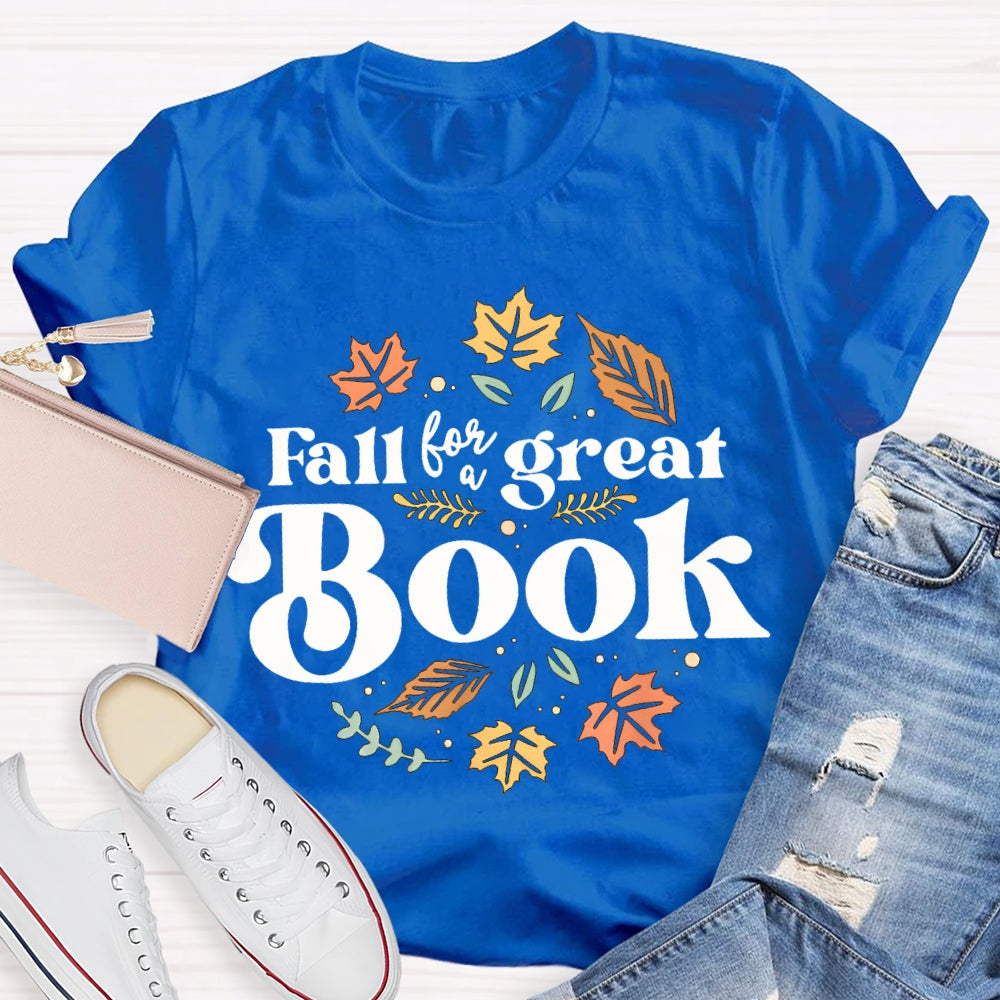 Fall For A Great Book Colorful Leaves T-shirt