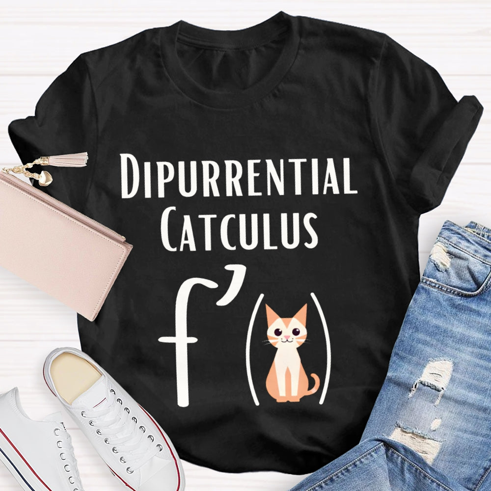 Dipurreantion Cat Culus Math T-shirt
