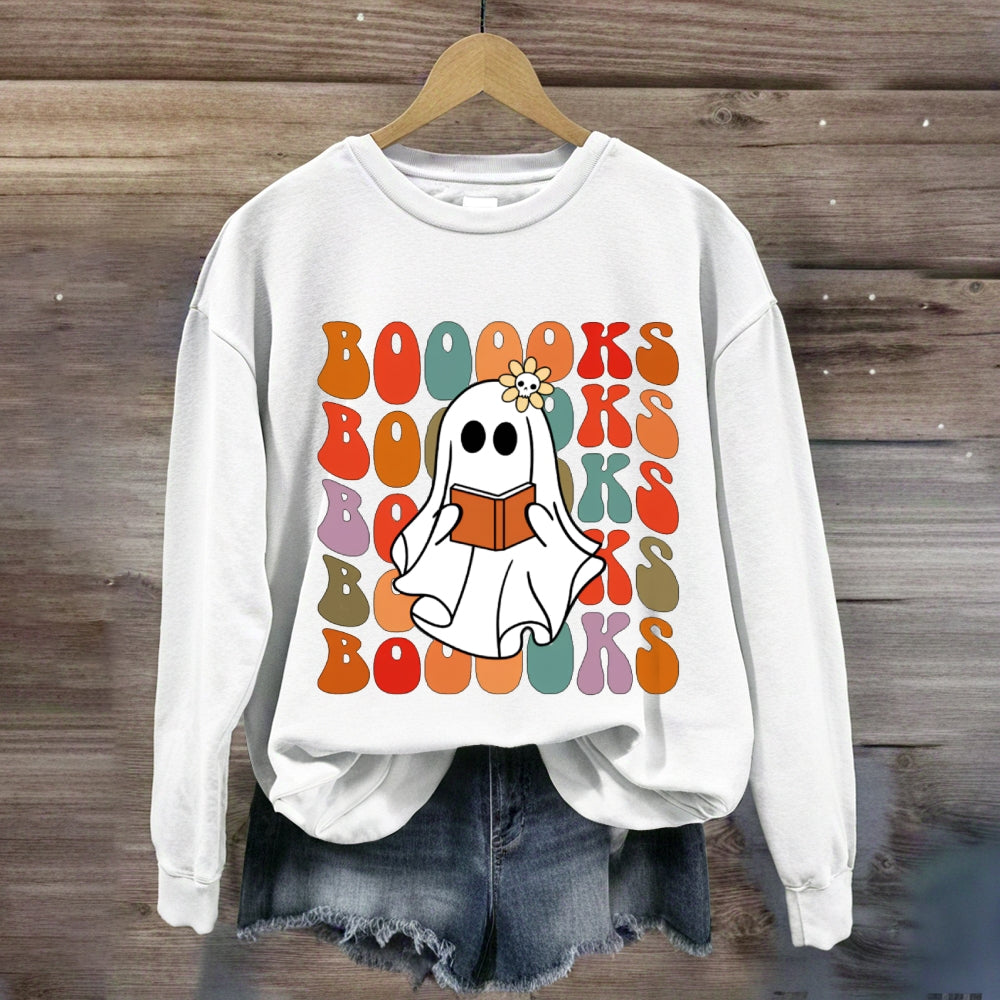The Little Ghost Who Loves Reading Halloween sweatshirt