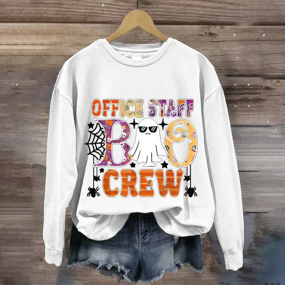 Office Staff Boo Crew Halloween sweatshirt