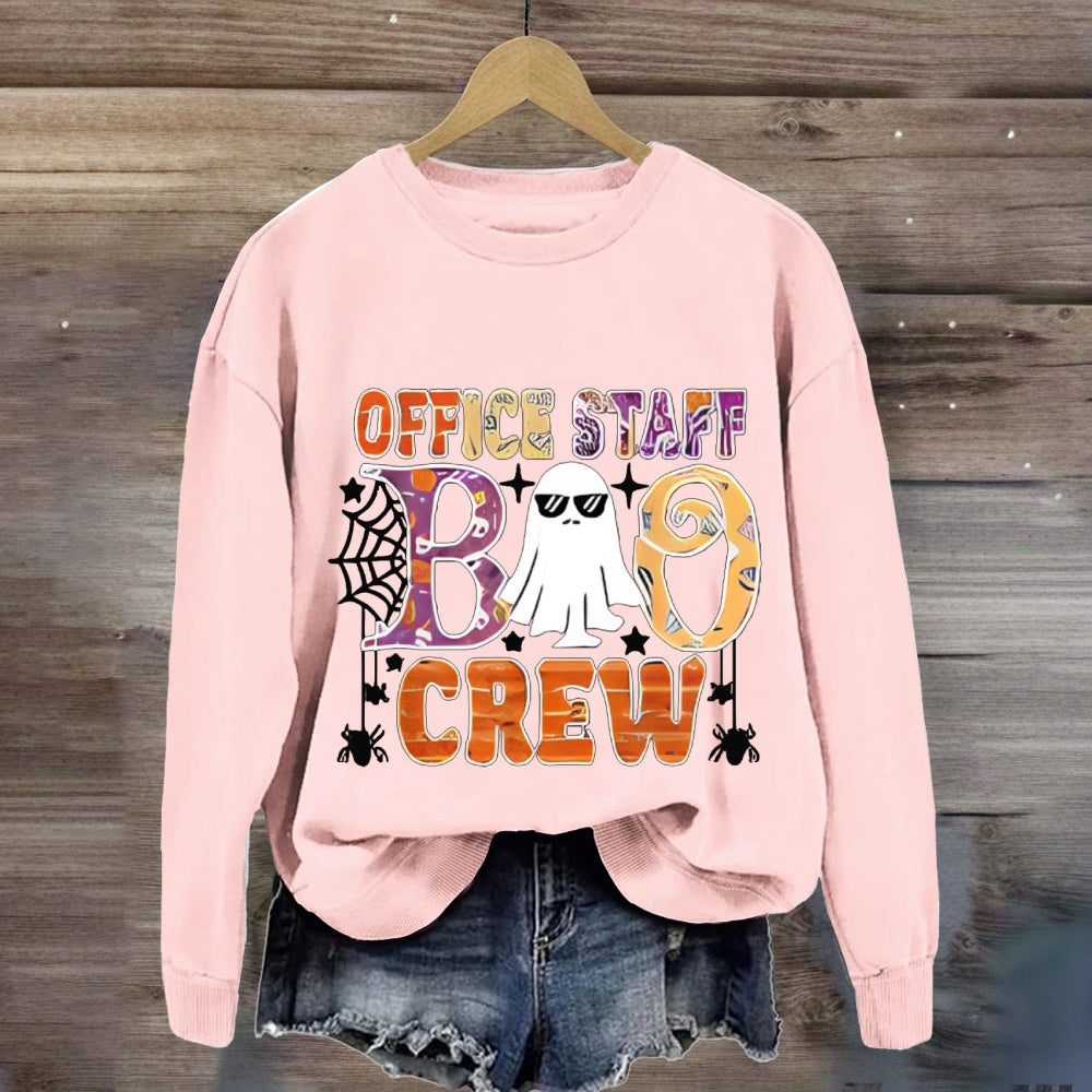 Office Staff Boo Crew Halloween sweatshirt