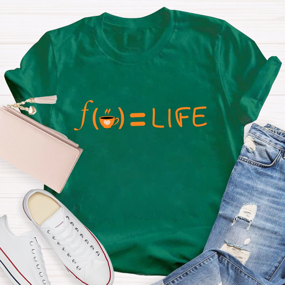 Coffee Is An Indispensable Part Of Life Mathematical Formula T-Shirt