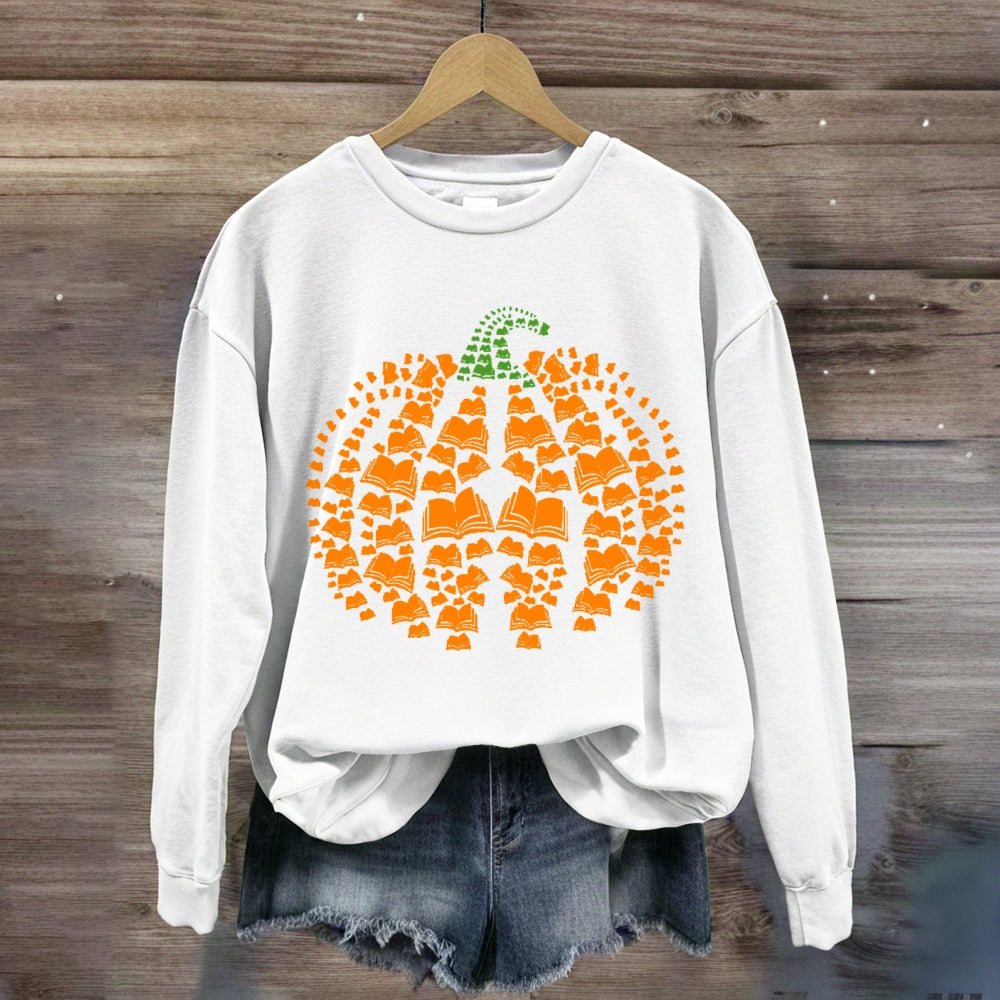 Books Pumpkin sweatshirt