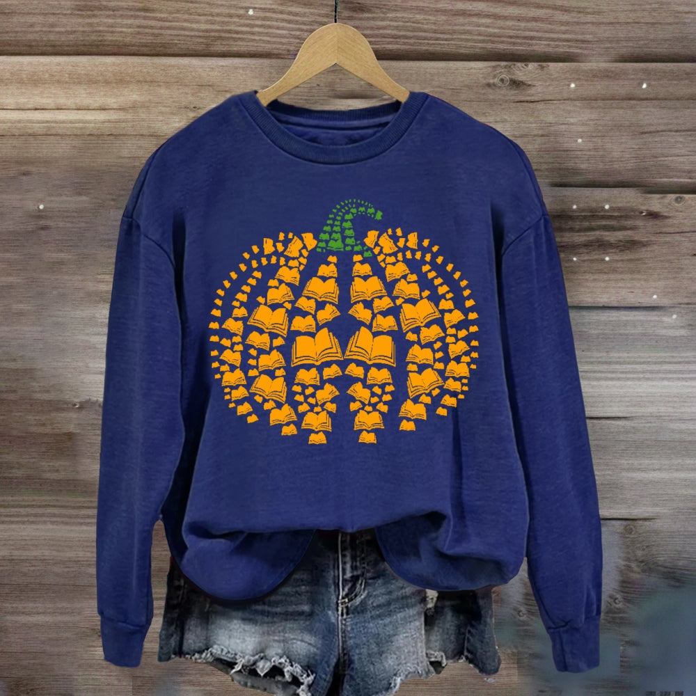 Books Pumpkin sweatshirt