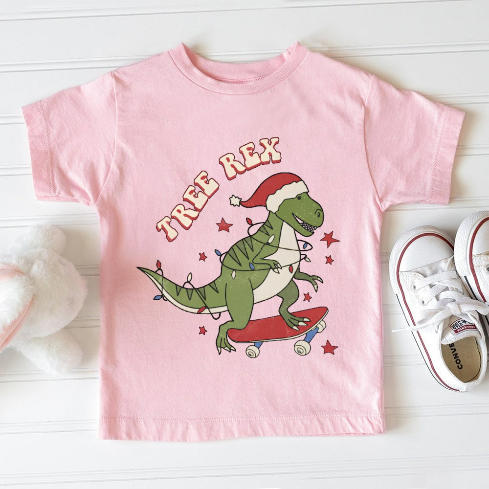Tree Rex Christmas Toddler T-shirts