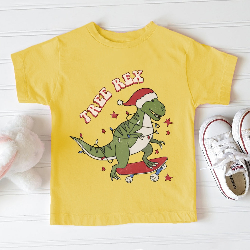 Tree Rex Christmas Toddler T-shirts