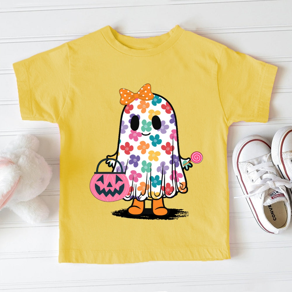 Ghost Carrying The Basket Halloween Toddler T-shirts